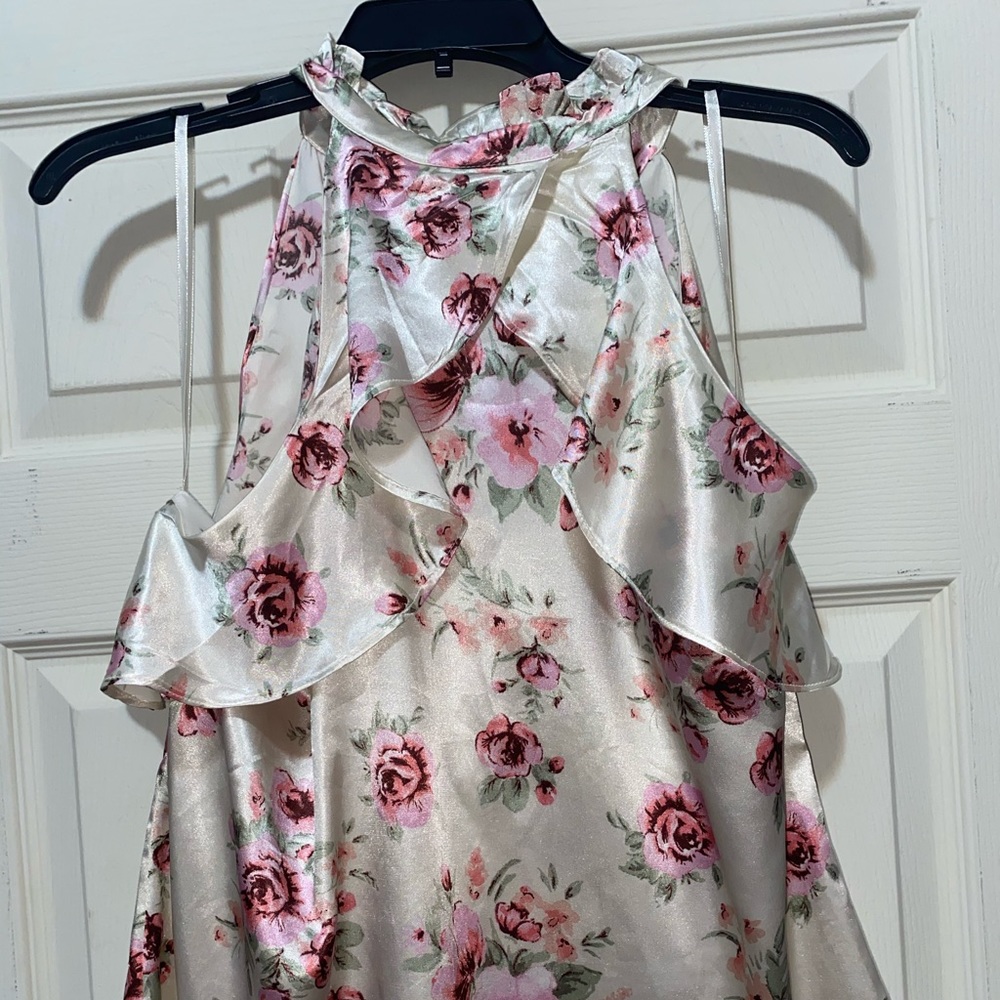 Satin Flower Blouse